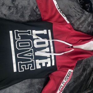 Maroon,black and white Love dress